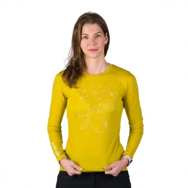 Блуза Northfinder SOLANA merino t-shirt Mustard