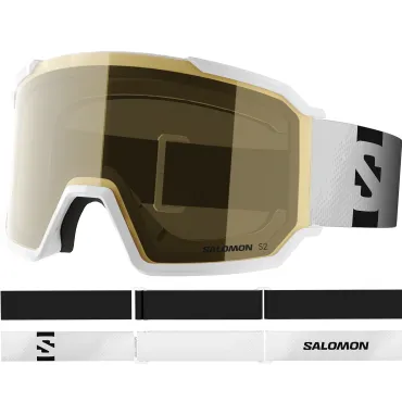 Унисекс Ски Сноуборд Маска Очила Salomon S/VIEW 3 ACCESS WH/Gold