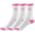 Чорапи 3PP Wilson Girls Vintage logo crew White/p.pink Lt grey mel/f.pink Confetti/white